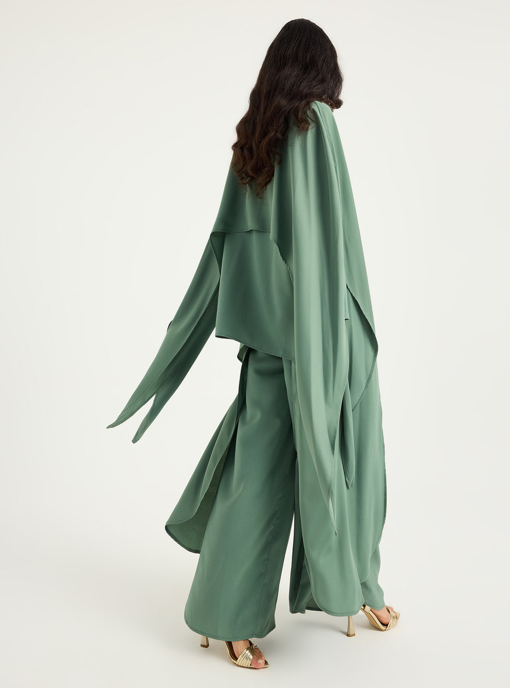 Cape-Effect Blouse & Trouser Set - Store WF