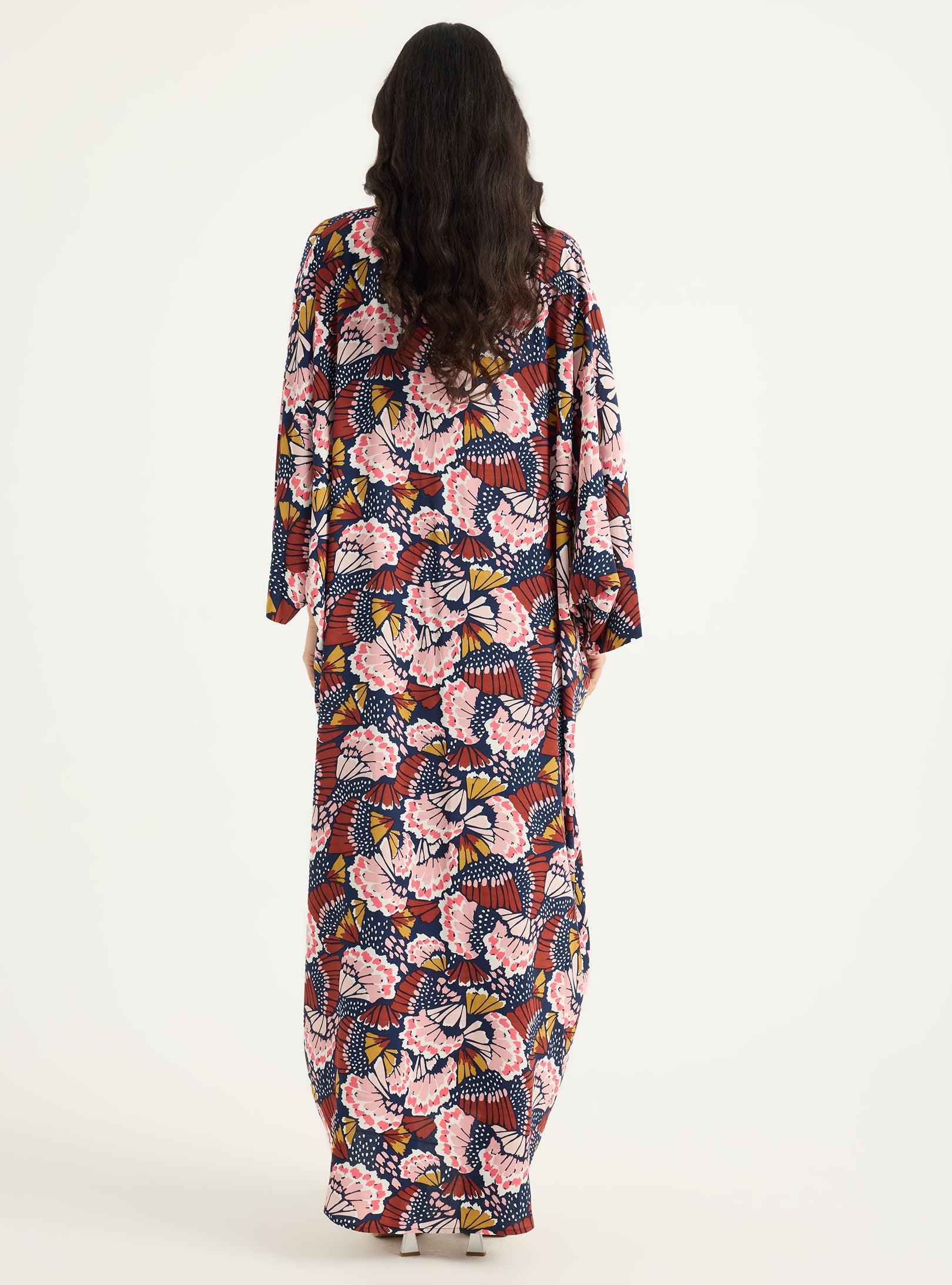 Viskoz Kaftan Elbise