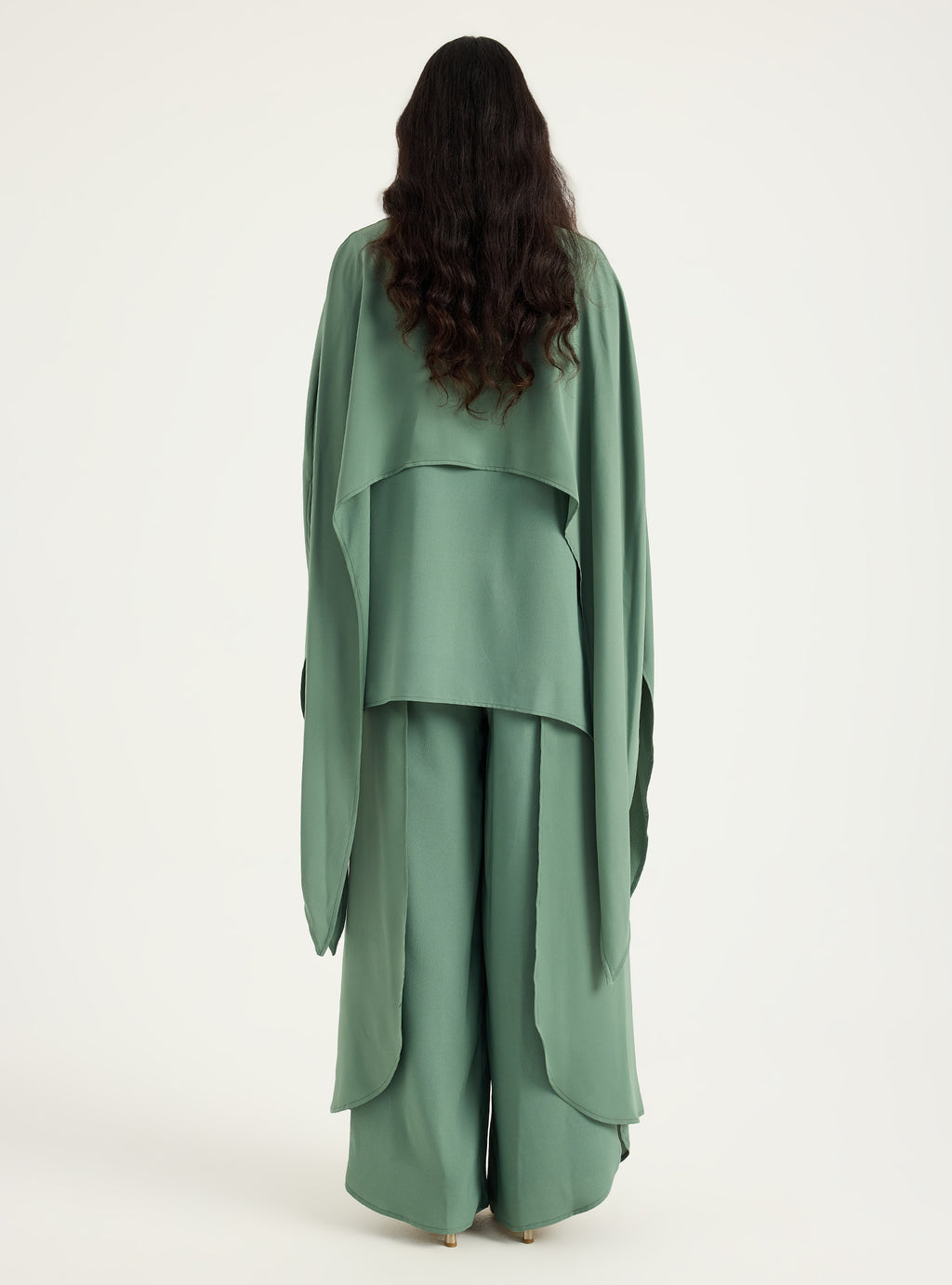 Cape-Effect Blouse & Trouser Set - Store WF