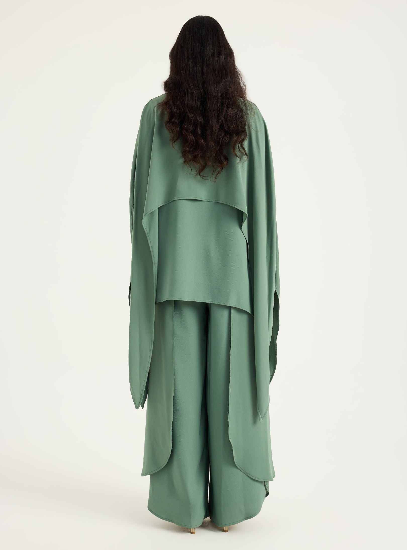 Cape-Effect Blouse & Trouser Set - Store WF