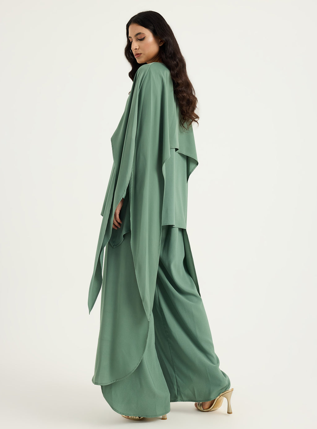 Cape-Effect Blouse & Trouser Set - Store WF