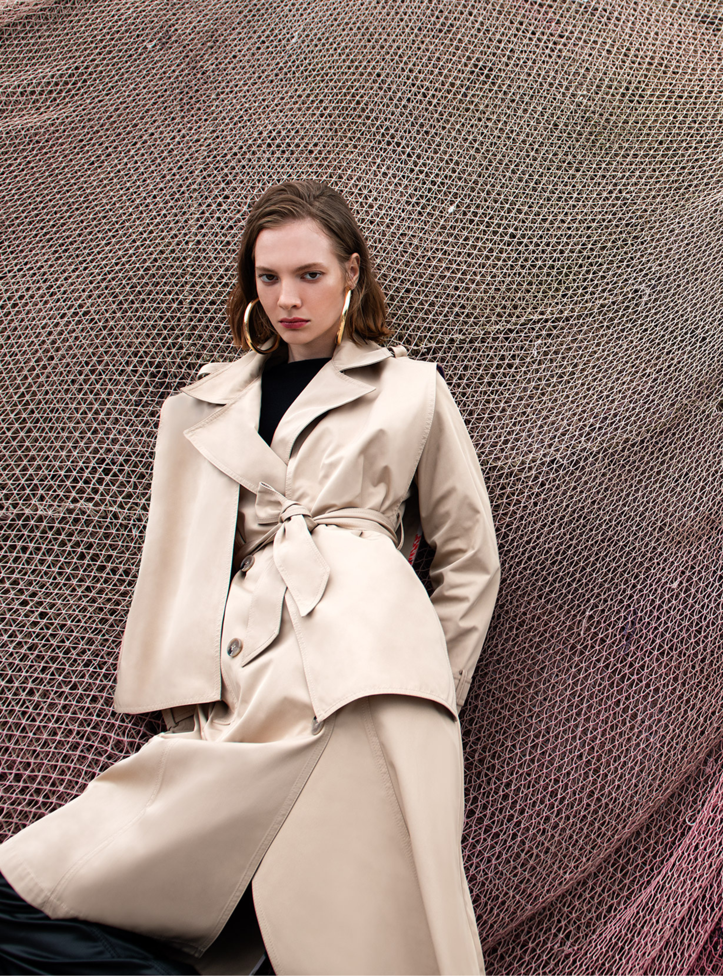 2-in-1 Detachable Vest Trench Coat - Store WF