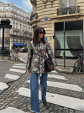 Green Jacquard Belted Kimono Jacket - WF Atelier - Store WF