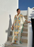 Flower Print Viscose Abaya Kaftan - Store WF