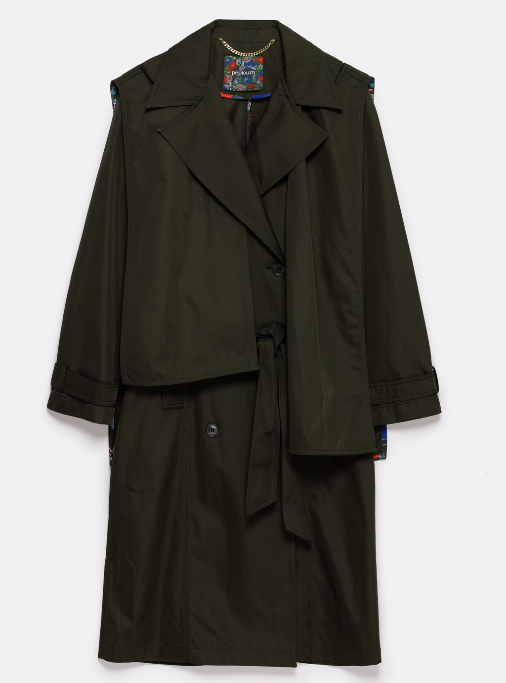 2-in-1 Detachable Vest Trench Coat