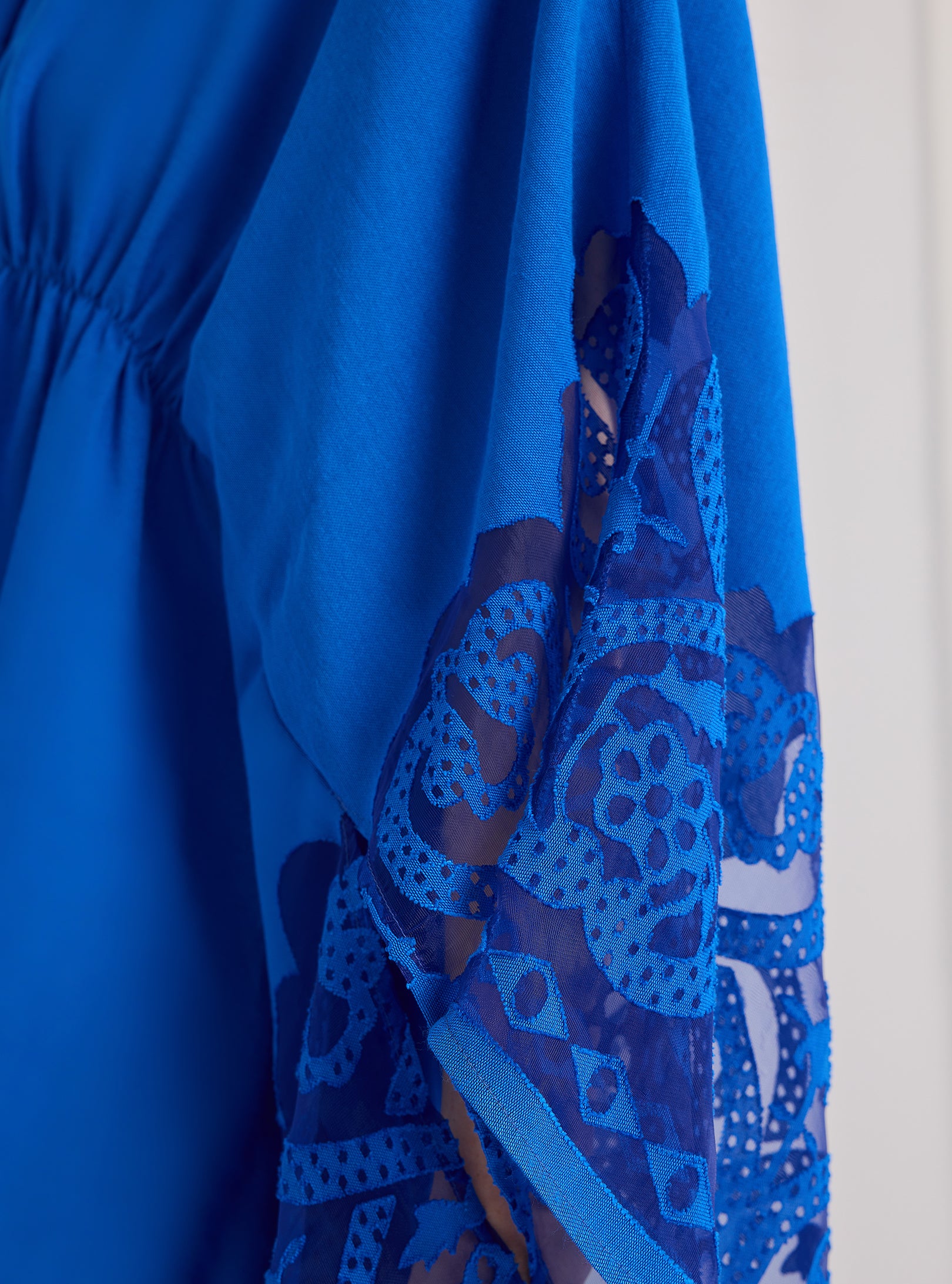 Navy Blue Lace Shirt Kaftan Dress - Store WF