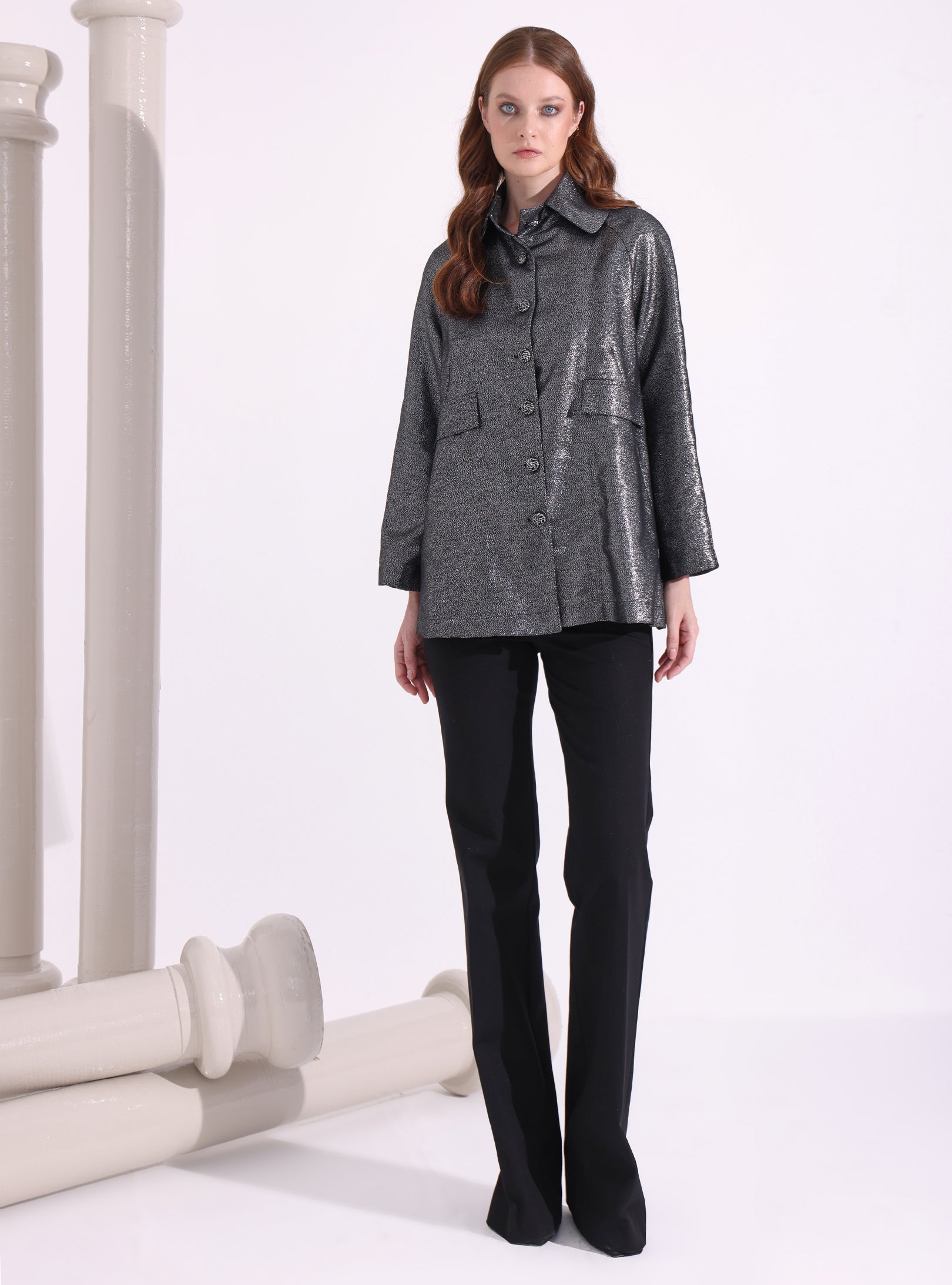 Silver Lurex Jacket - Store WF