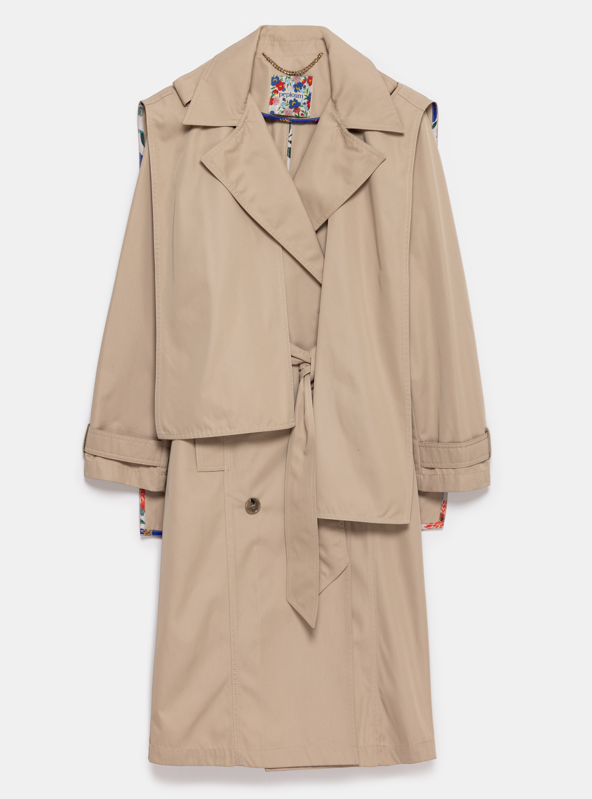 2-in-1 Detachable Vest Trench Coat