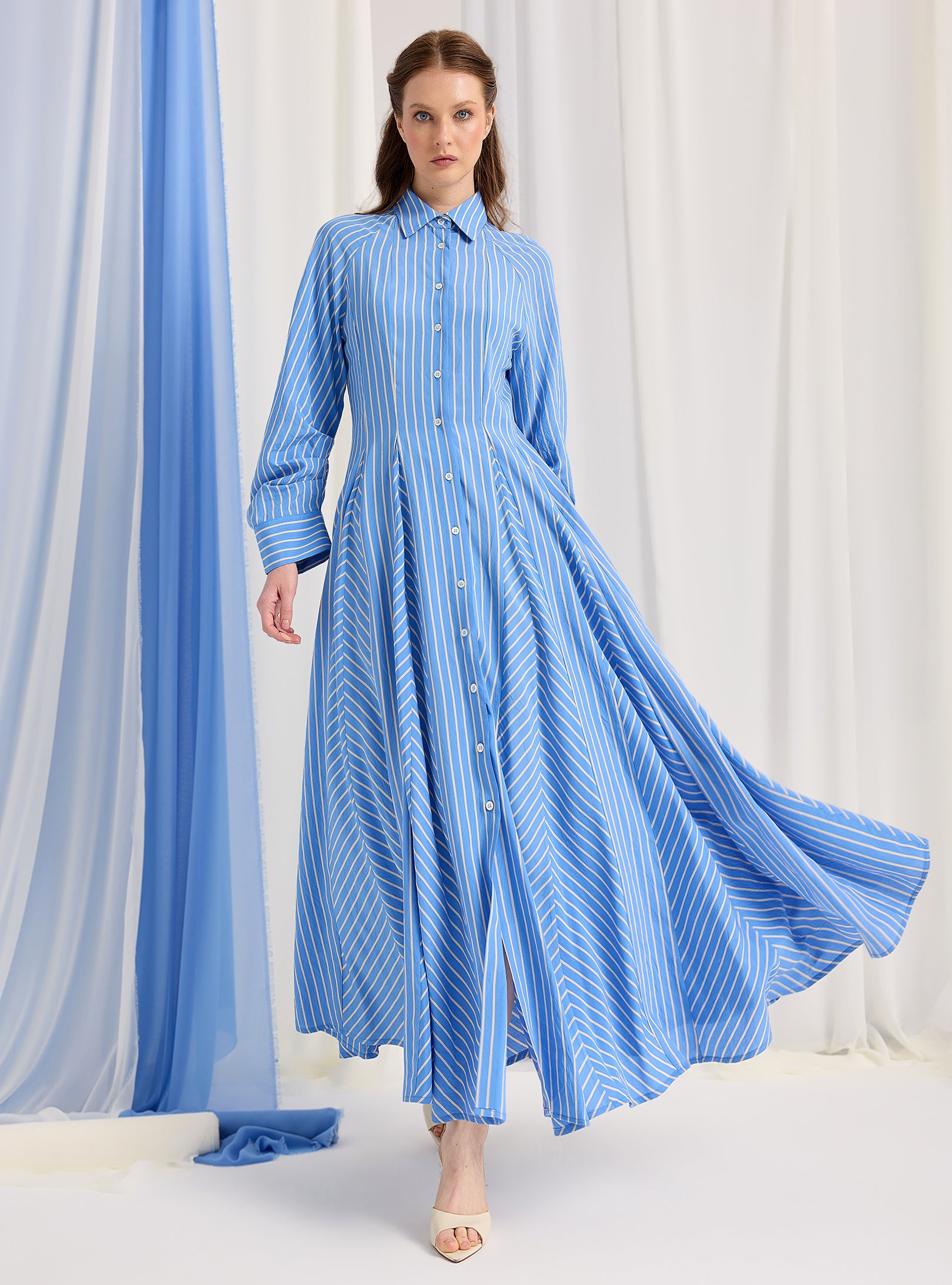 Blue Stripe Maxi Dress - Store WF