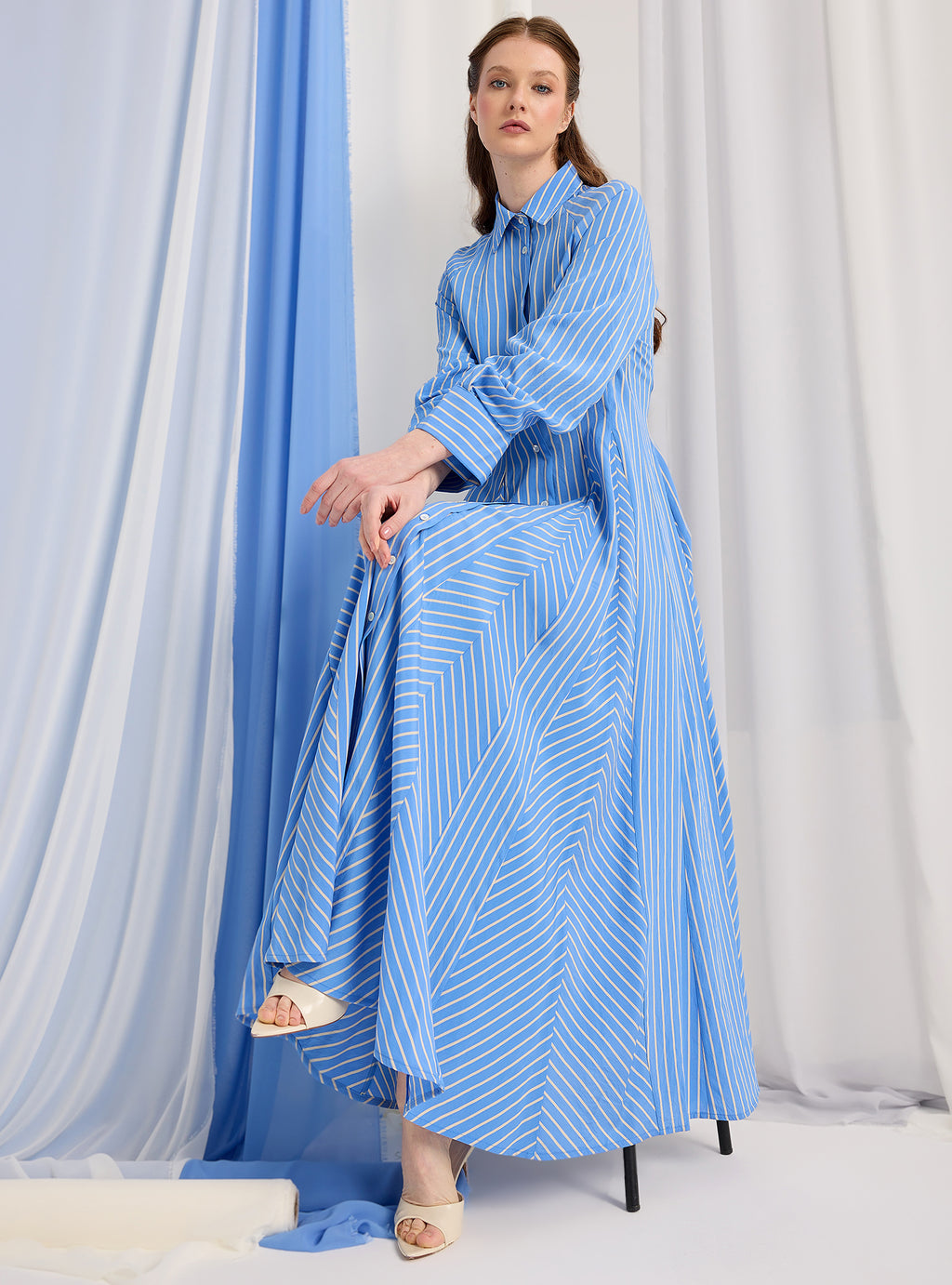 Blue Stripe Maxi Dress - Store WF