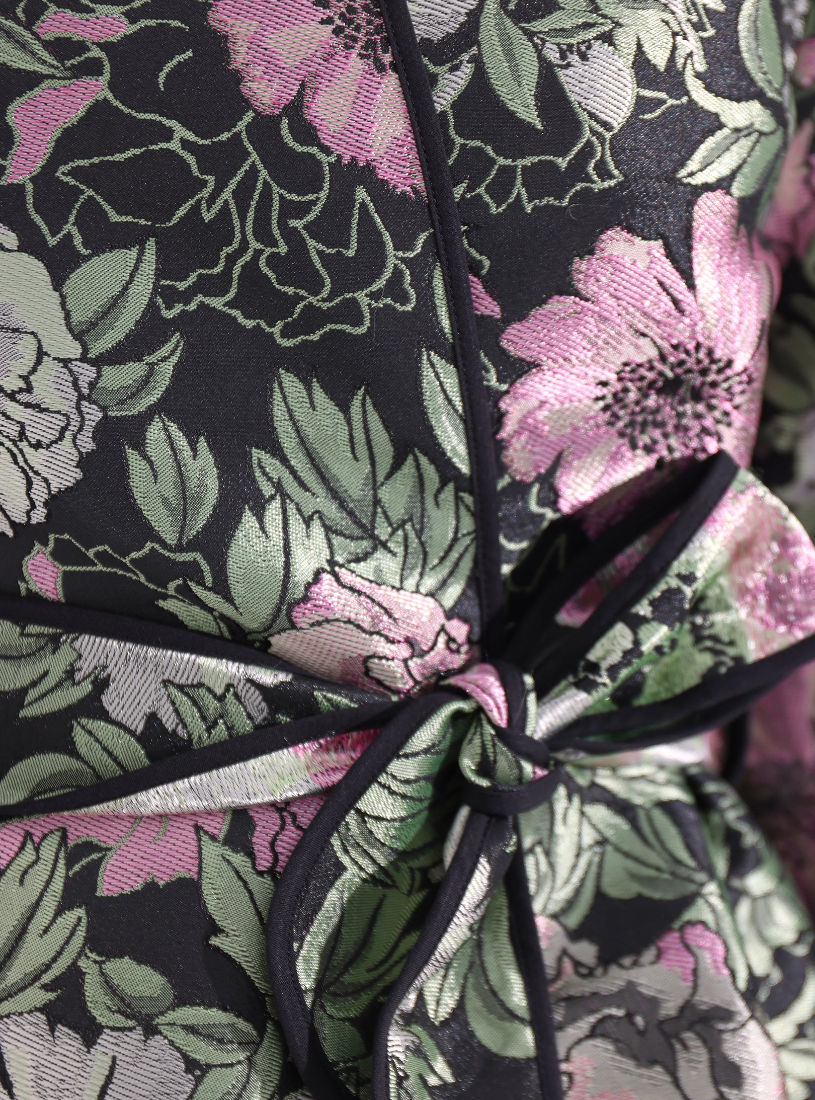 Green Jaquarde Belted Jacket - Store WF