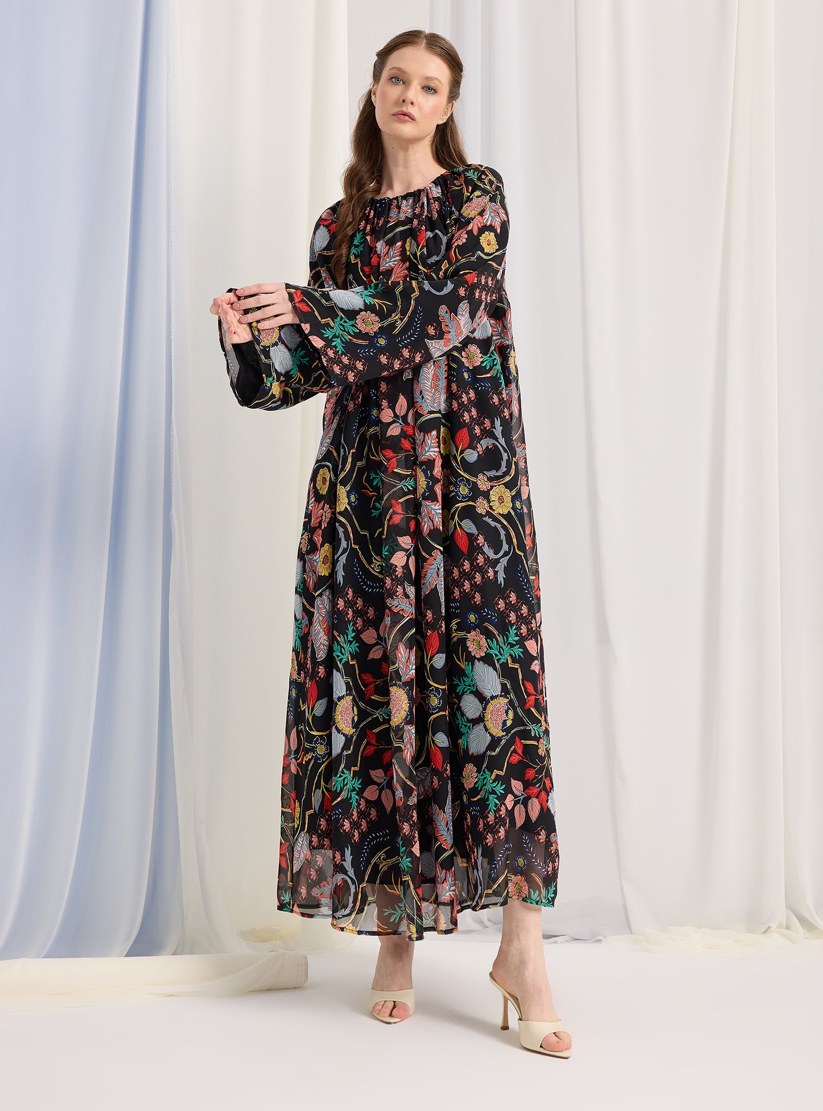 Black Gold Lurex Detailed Maxi Dress - Store WF