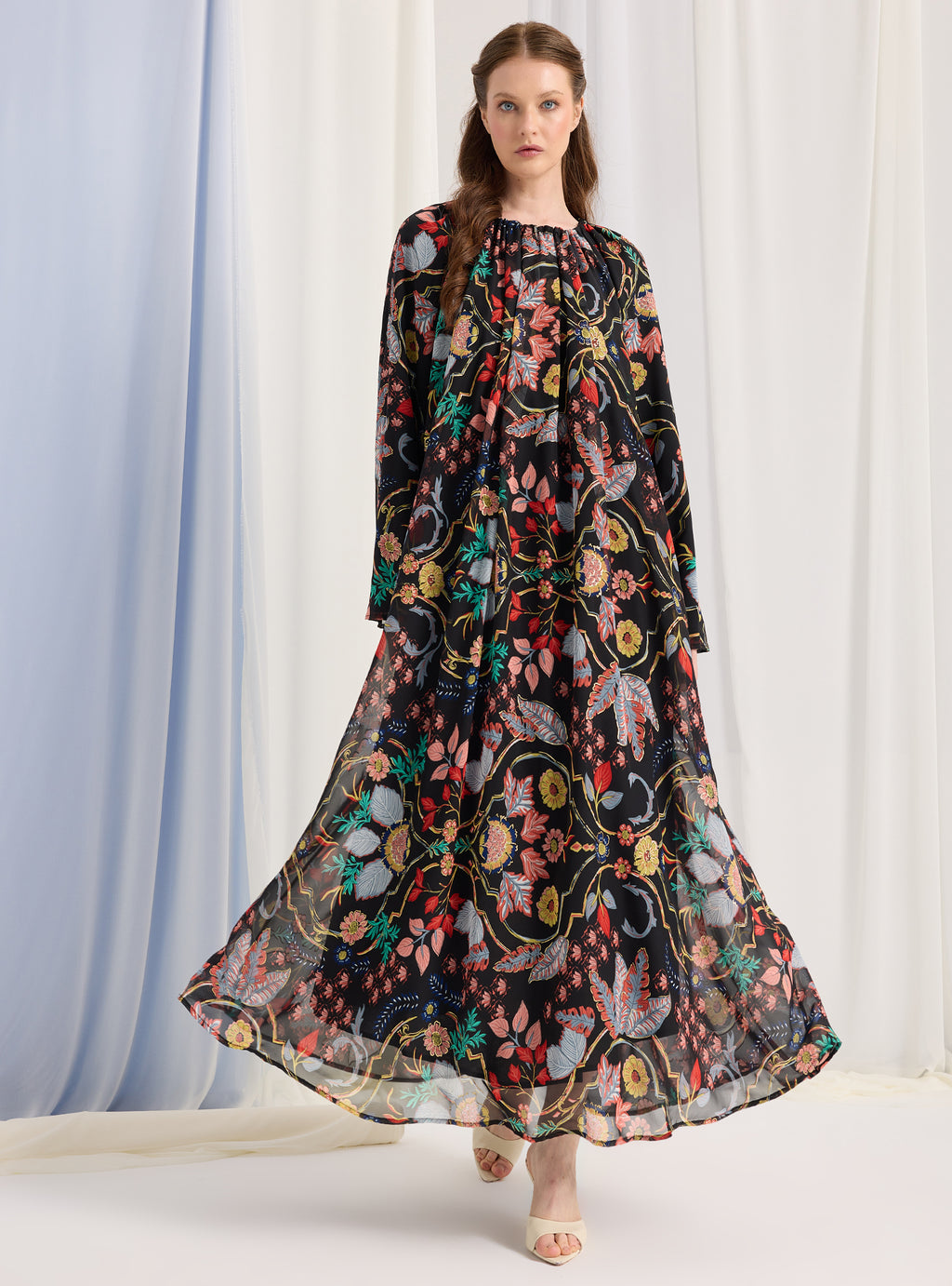 Black Gold Lurex Detailed Maxi Dress - Store WF