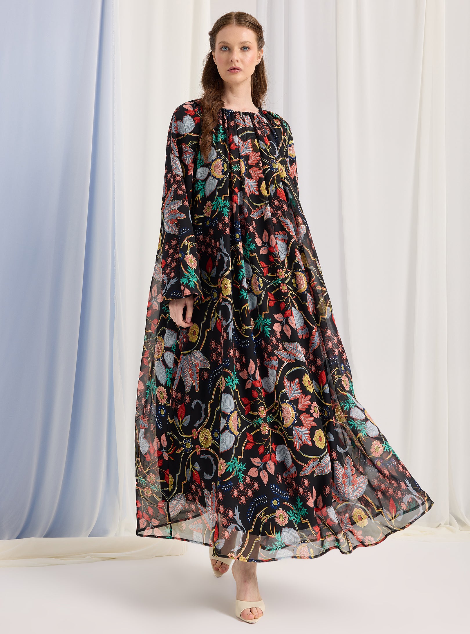 Black Gold Lurex Detailed Maxi Dress - Store WF