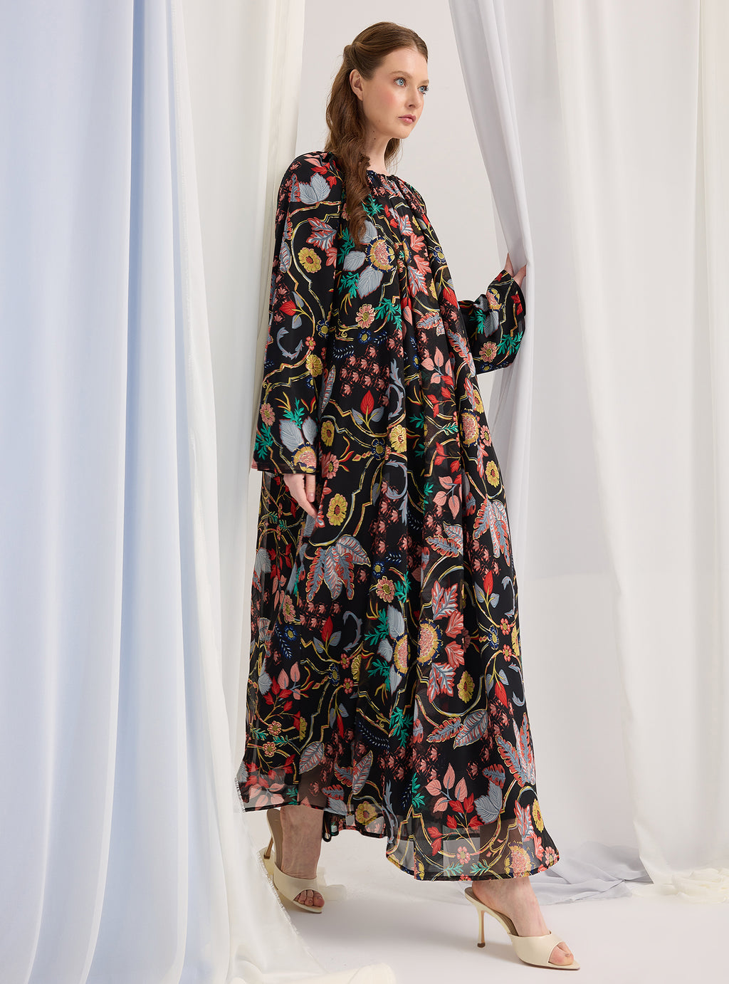 Black Gold Lurex Detailed Maxi Dress - Store WF