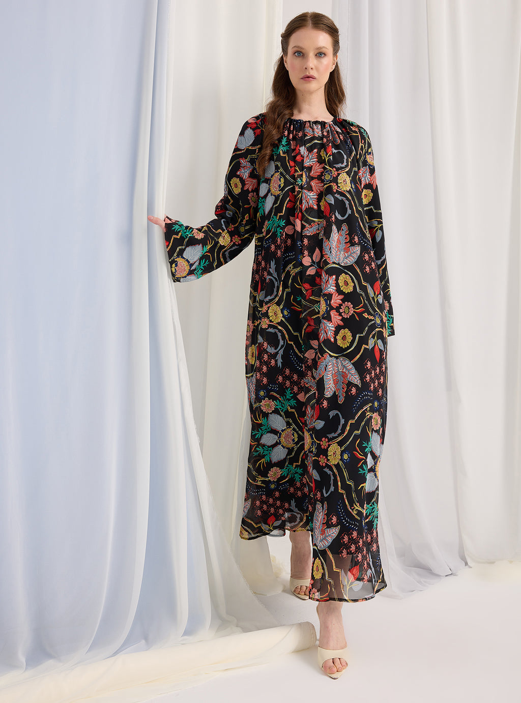 Black Gold Lurex Detailed Maxi Dress - Store WF