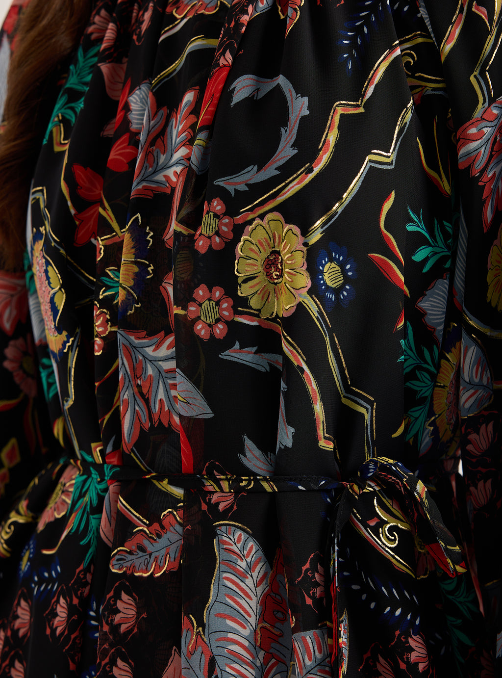 Black Gold Lurex Detailed Maxi Dress - Store WF