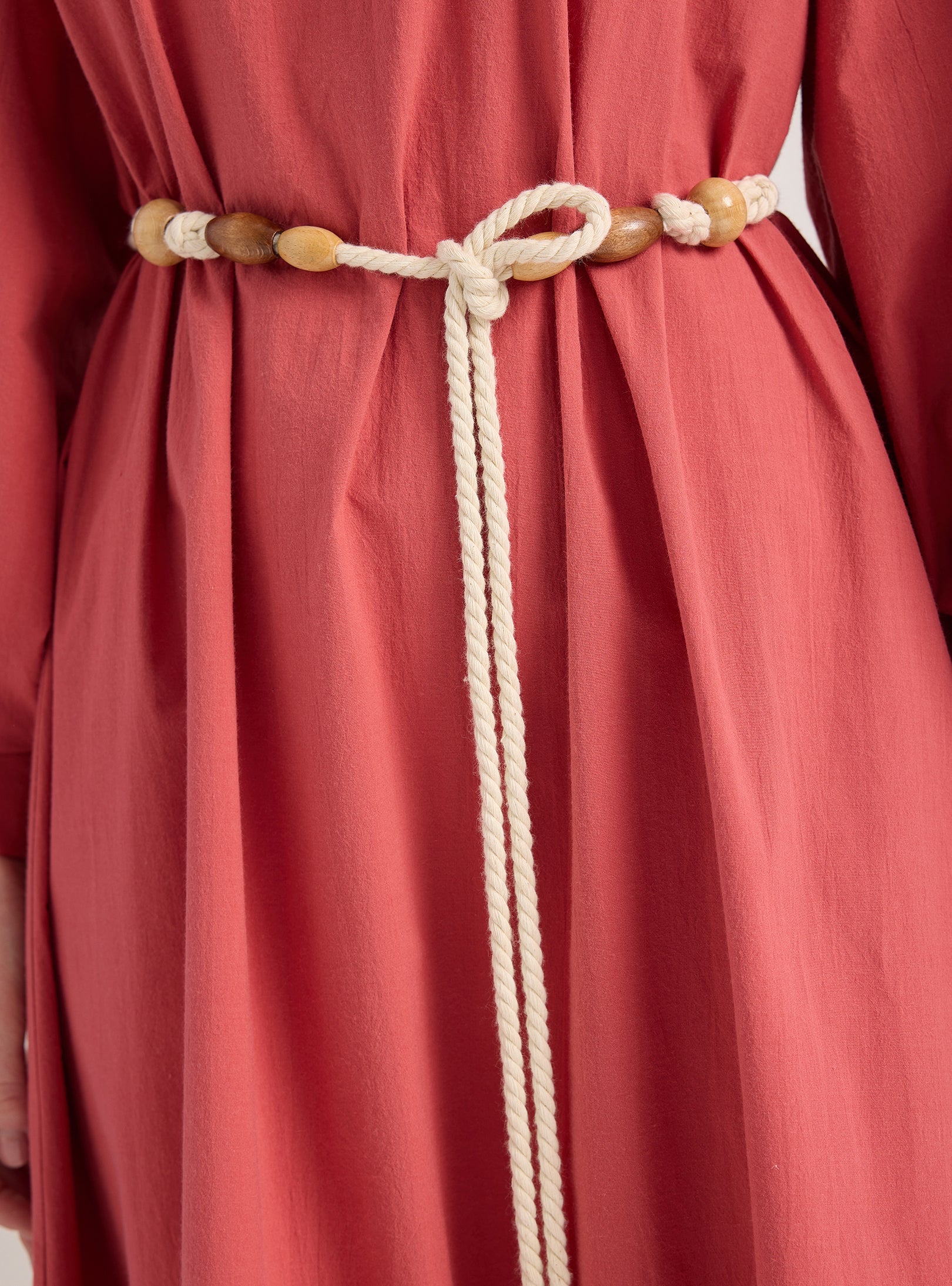 100% Cotton Poplin Belted Dress - Store WF