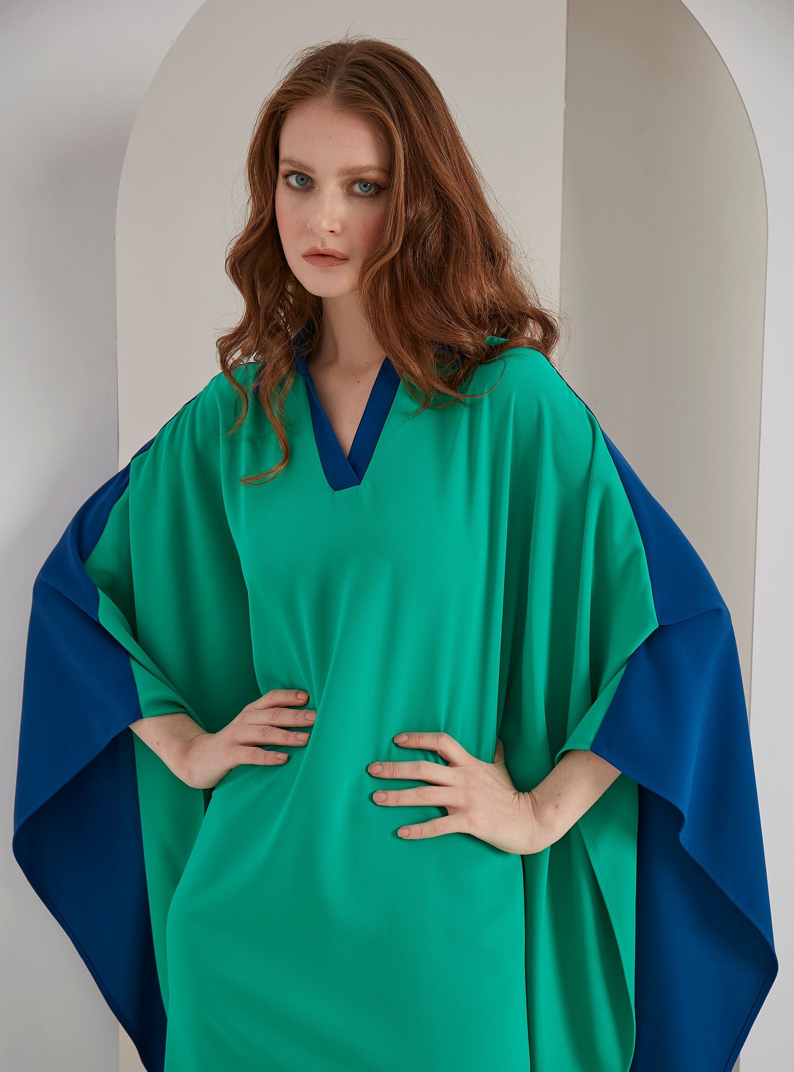 Multi Colour Shirt Maxı Kaftan Dress - Store WF