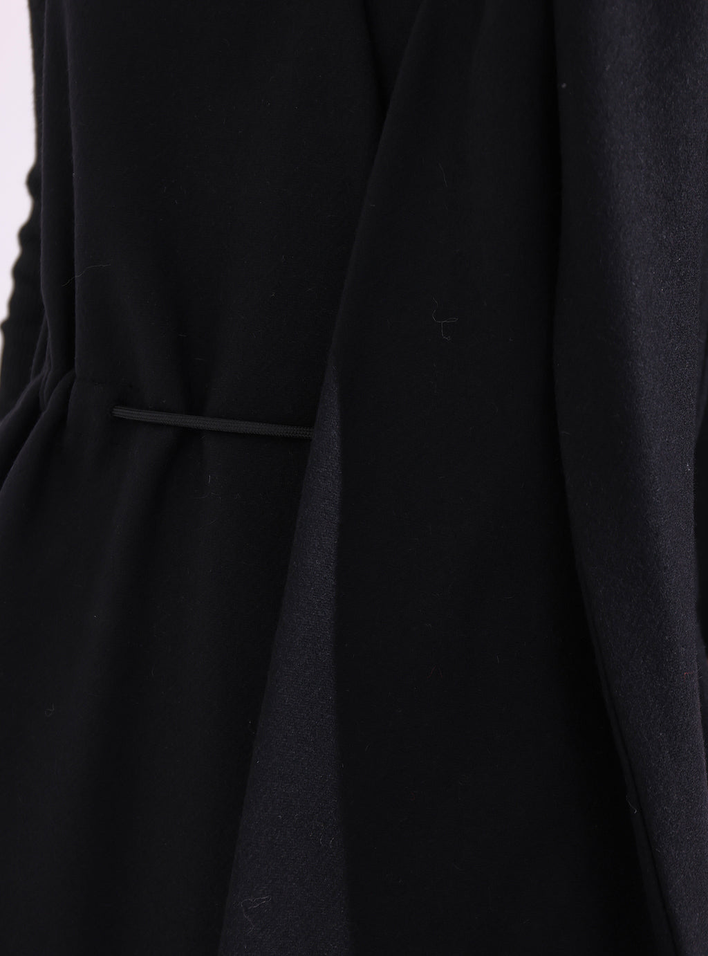 Black Faux Fur Trim Wool Gilet With Scarf - Store WF