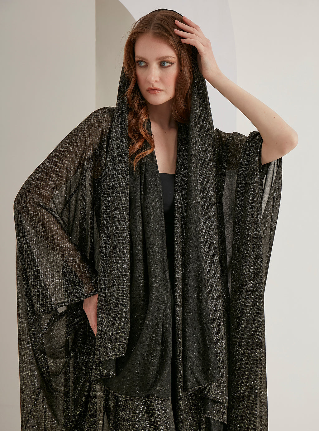 Black Shimmering Scarves Hijab - Store WF