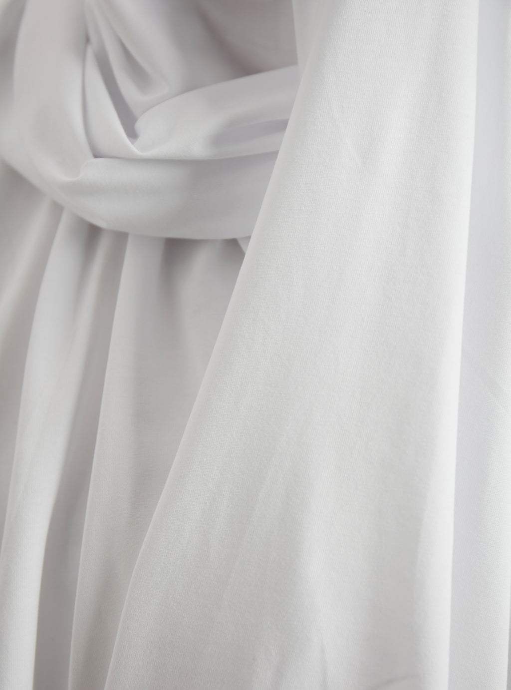 Beyaz Pamuklu Jersey Atkı Şal