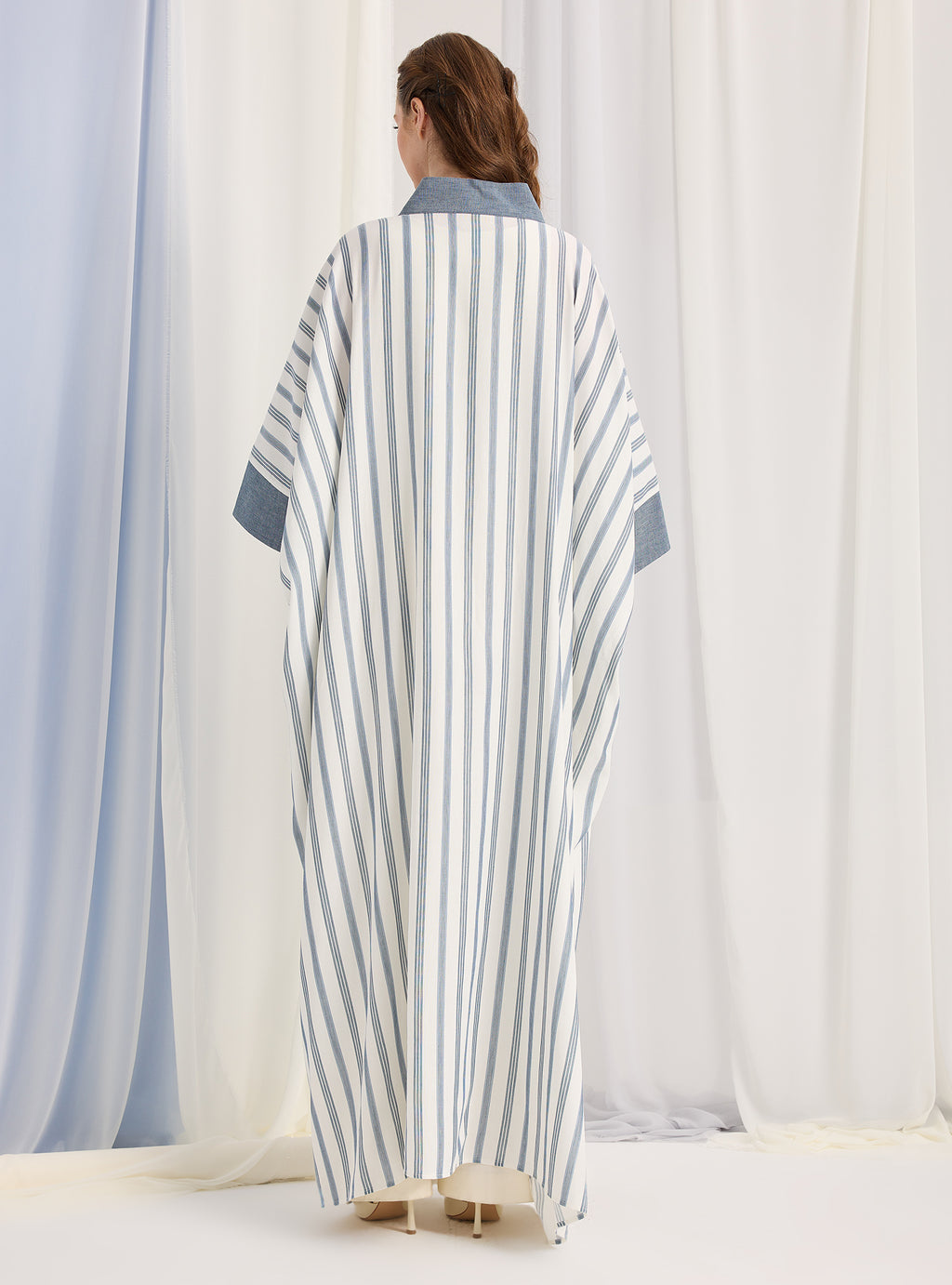 Cotton Stripe Abaya - Store WF