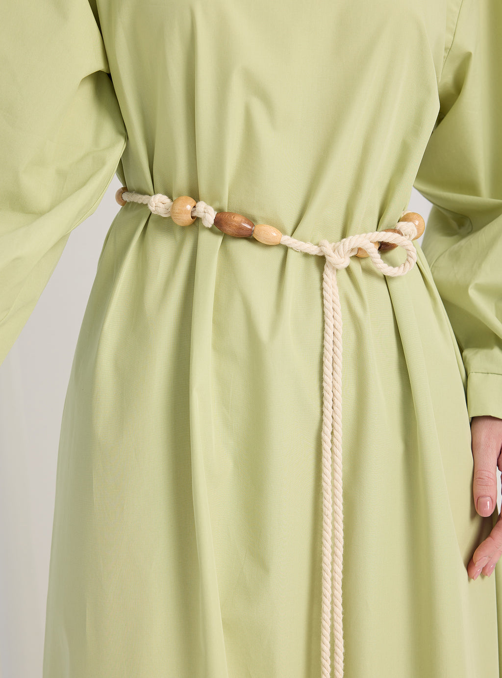 100% Cotton Poplin Belted Dress - Store WF