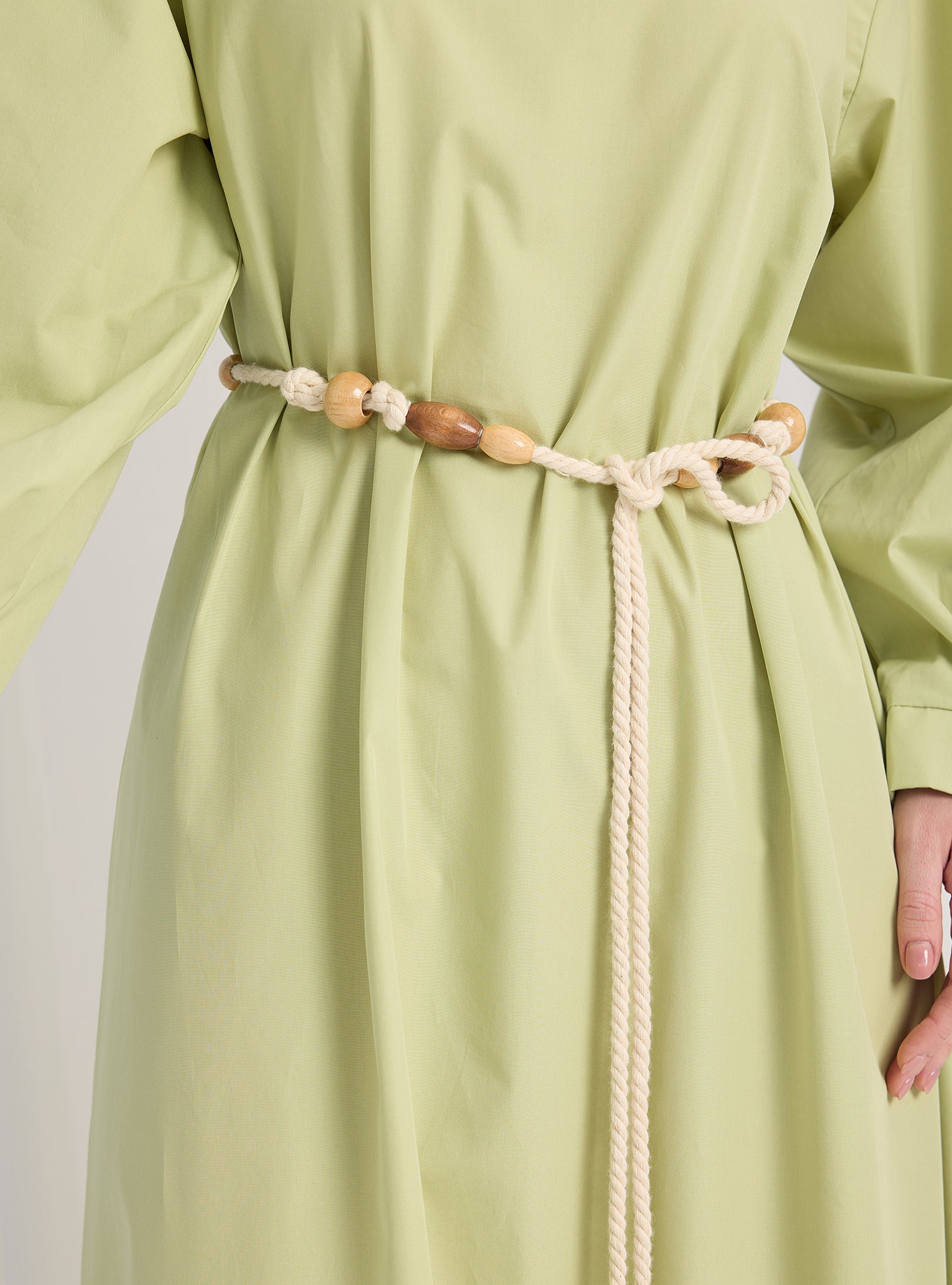 100% Cotton Poplin Belted Dress - Store WF