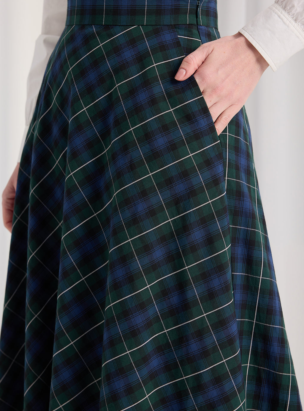 Green Check Maxi Skirt - Store WF