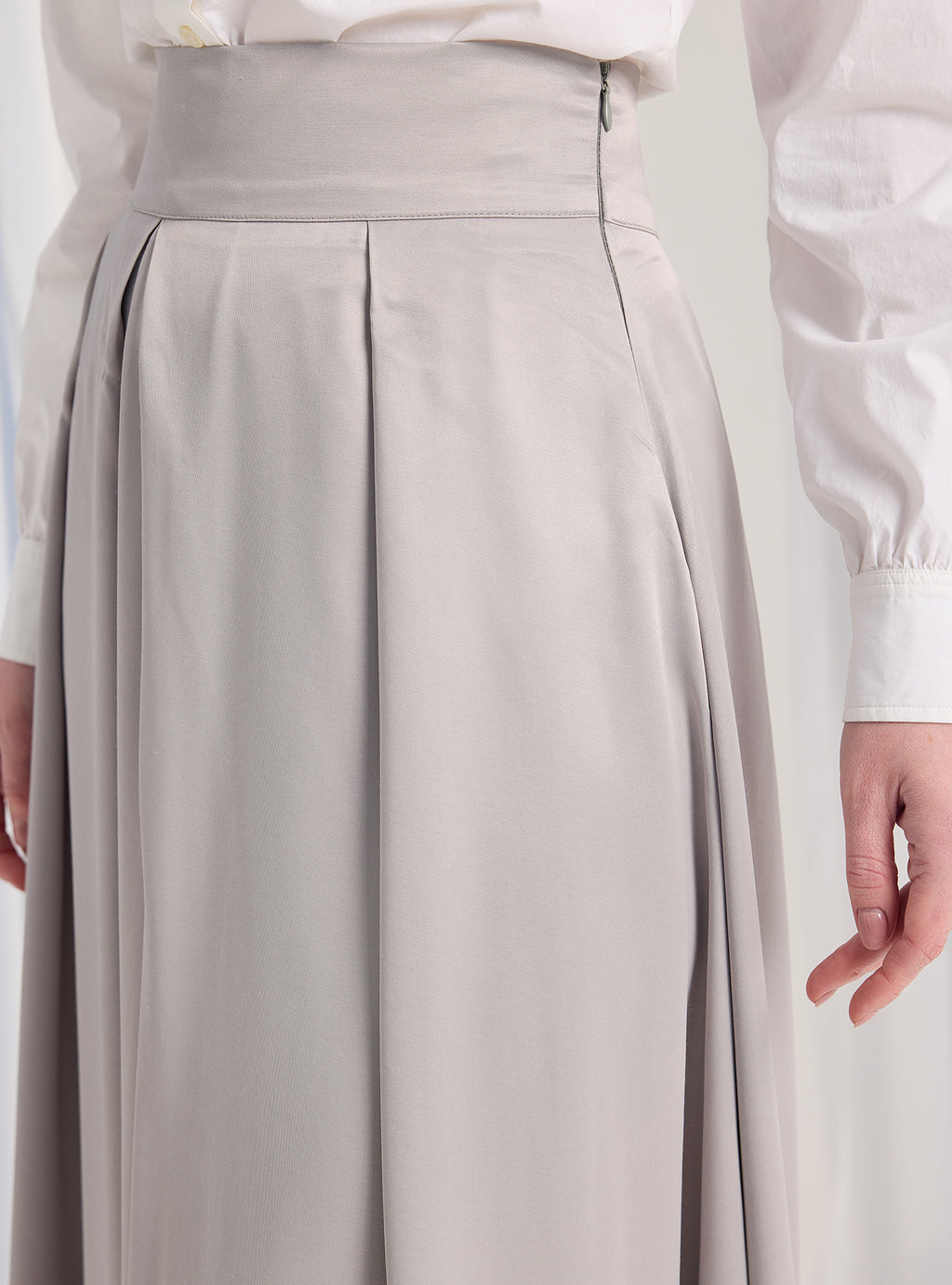 Silver Gray Maxi Skirt - Store WF