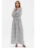 White Floral Belted Maxi Dress - Store WF