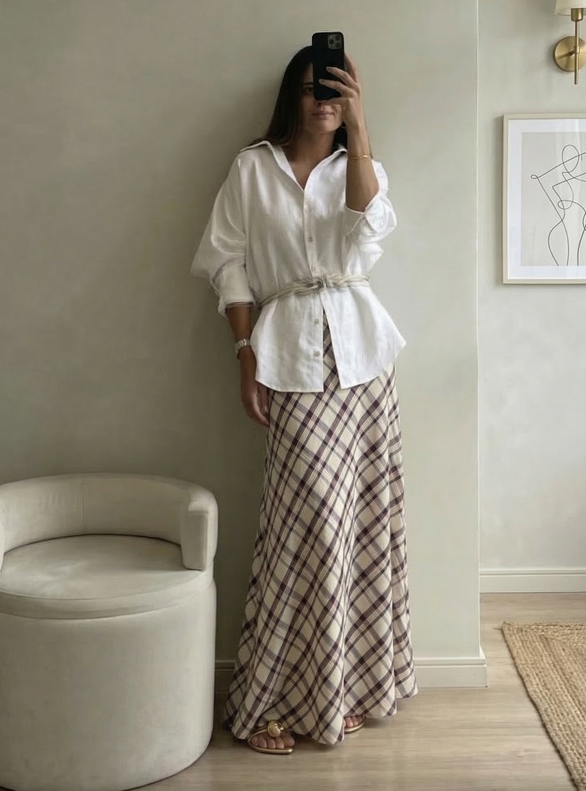 Check Maxi Skirt - Store WF